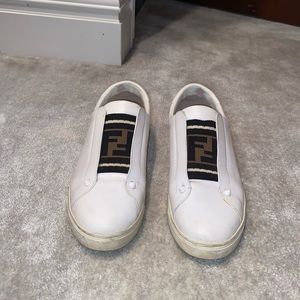 FENDI women’s white slip on sneaker